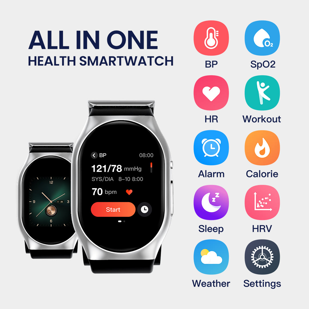 YHE® BP Doctor Pro All in One Blood Pressure Smartwatch
