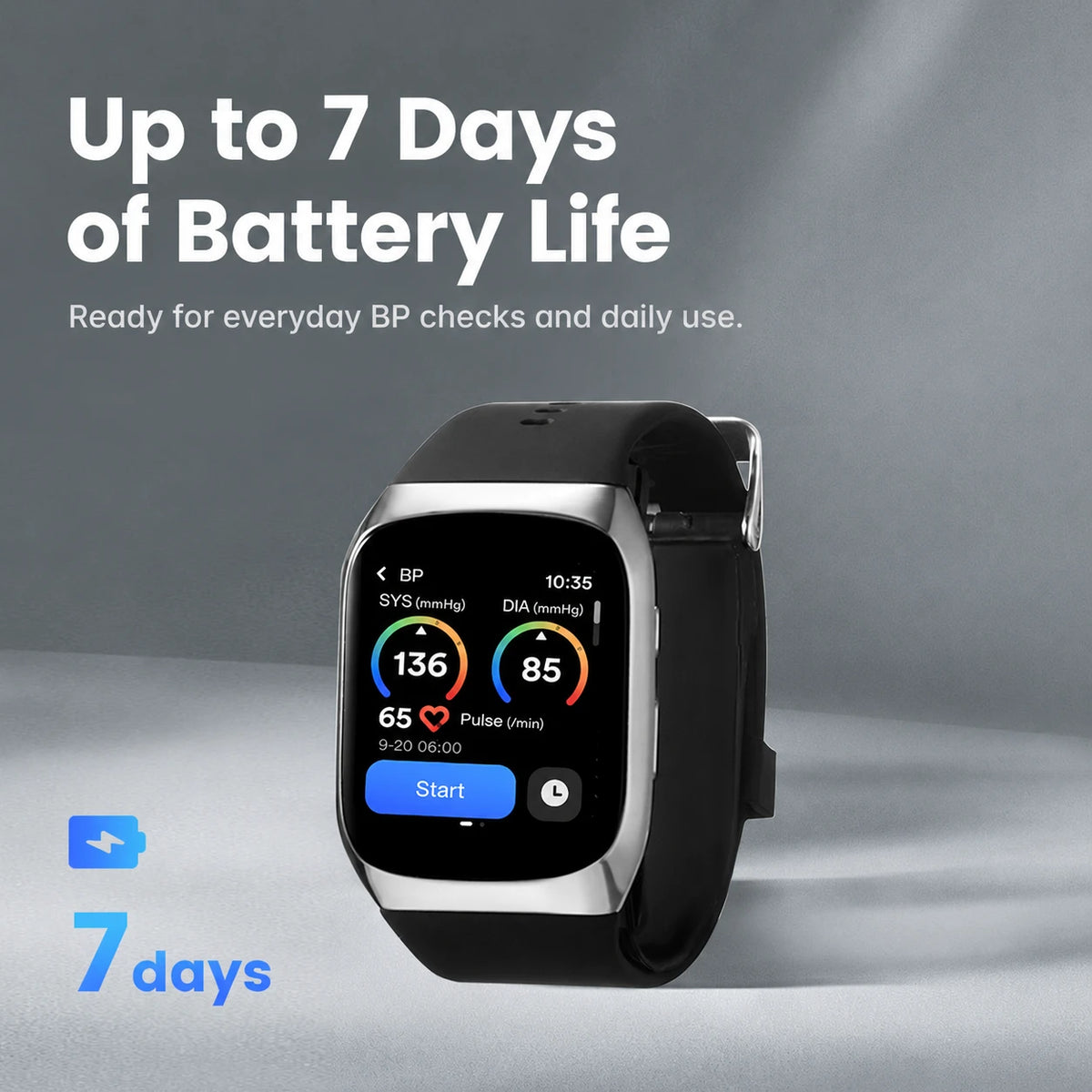 YHE BP Doctor Med smartwatch with up to 7 days of battery life