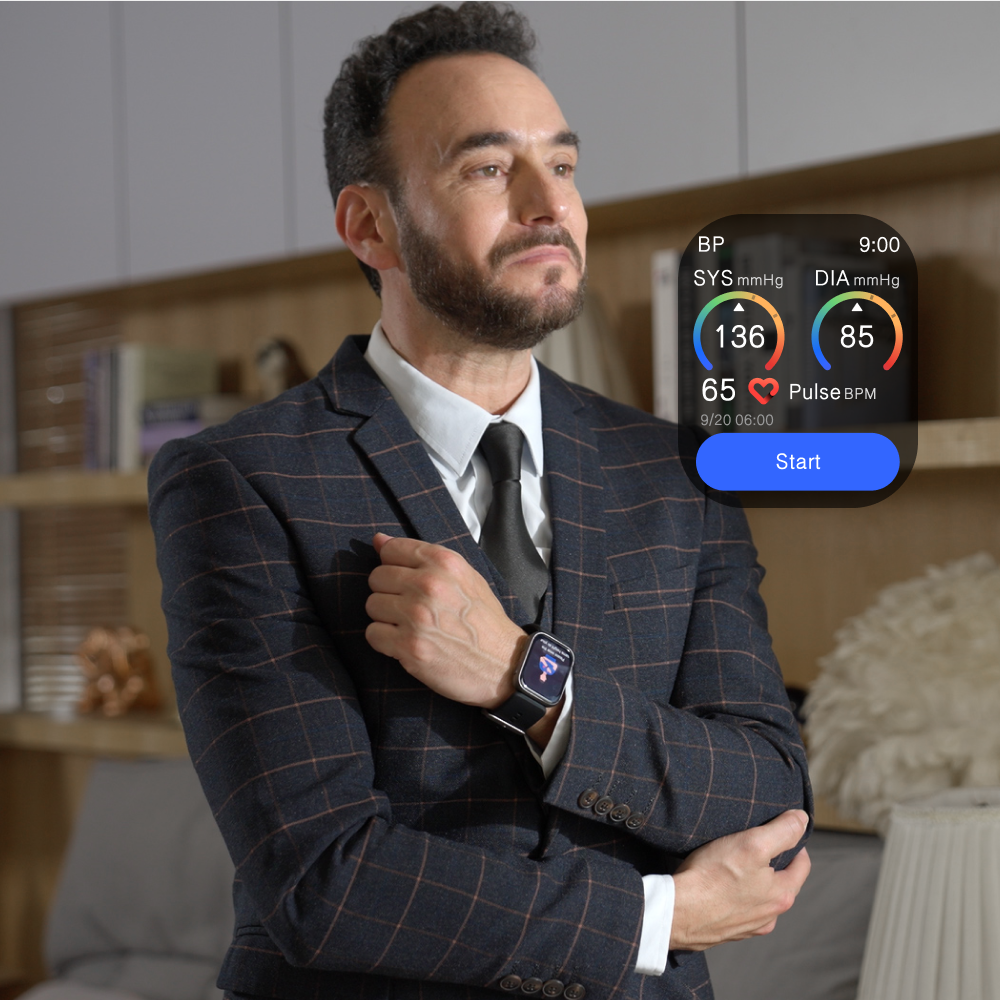 YHE BP Doctor Fit Inflatable Cuff Blood Pressure Smartwatch