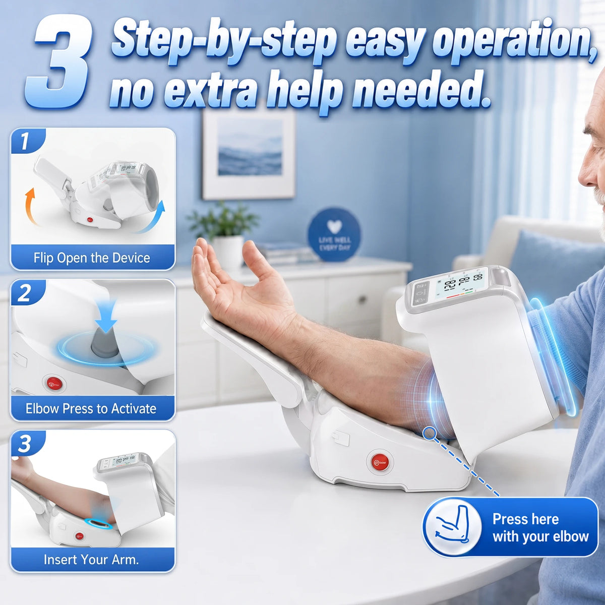 YHE BP Home Automatic Upper Arm Blood Pressure Monitor
