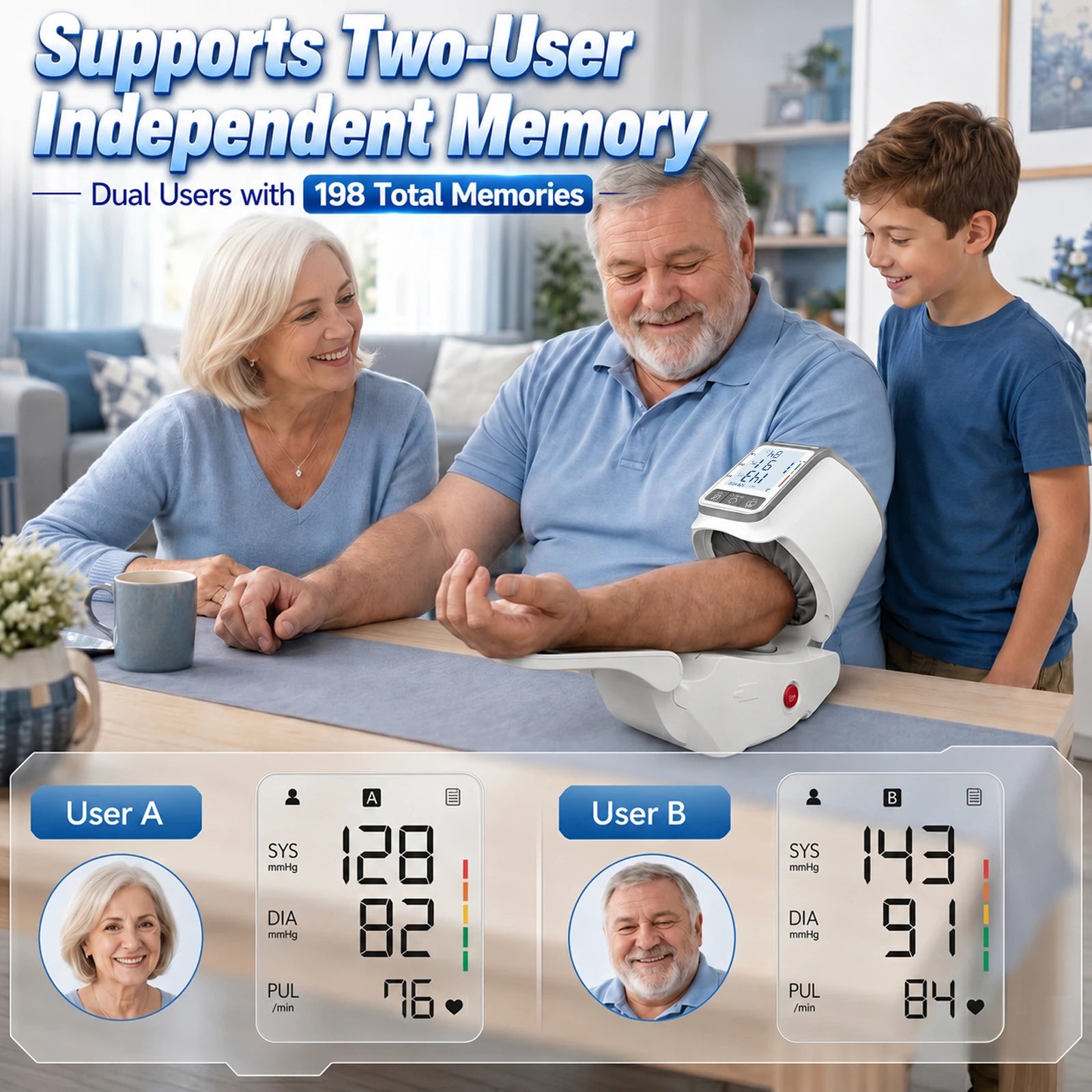 YHE BP Home Automatic Upper Arm Blood Pressure Monitor
