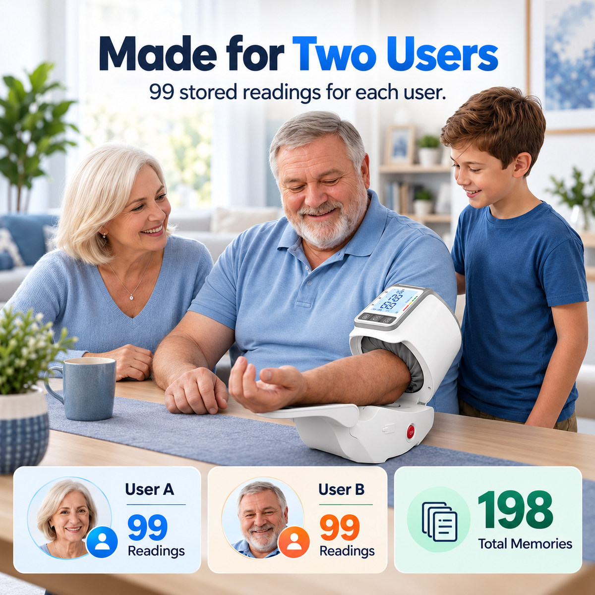 YHE BP Home Automatic Upper Arm Blood Pressure Monitor