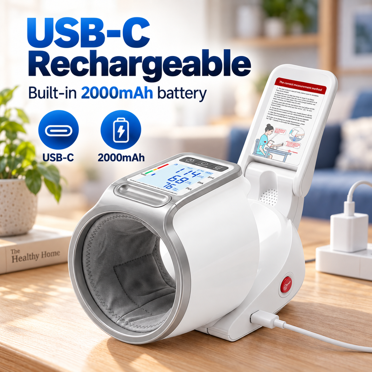 YHE BP Home Automatic Upper Arm Blood Pressure Monitor