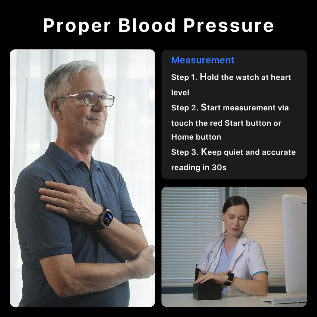 YHE® BP Doctor Med Blood Pressure Health Smartwatch
